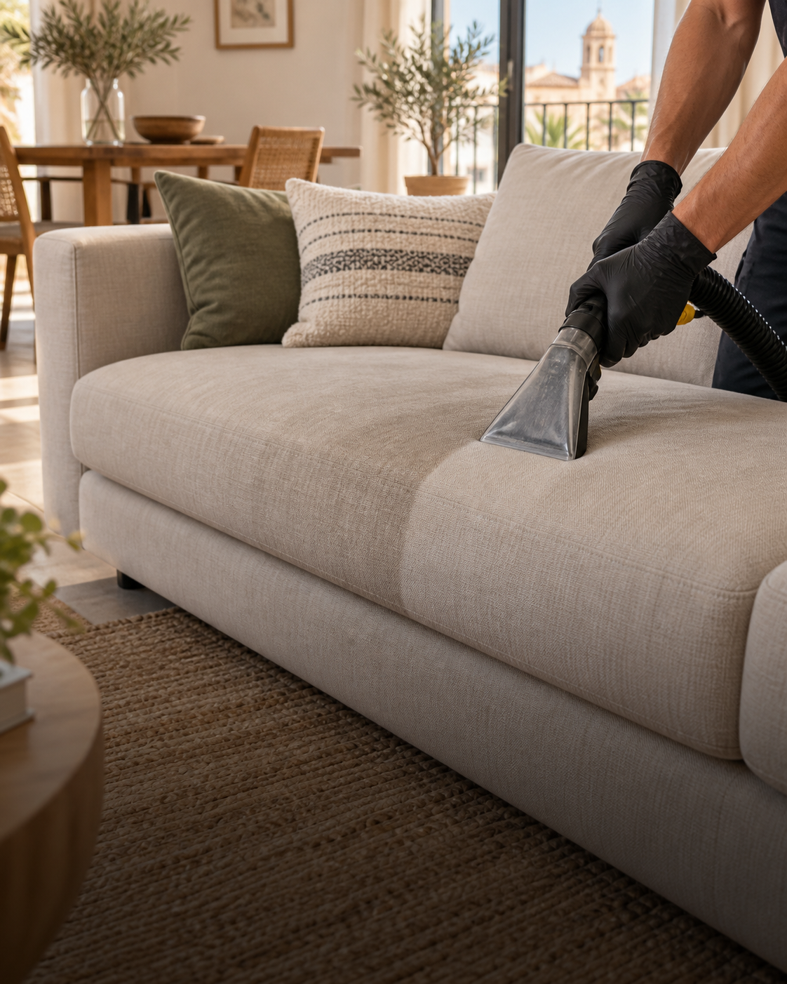 Professional upholstery cleaning